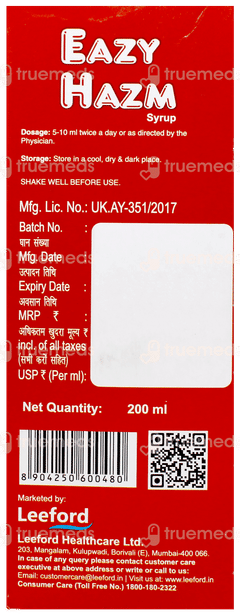 Eazyhazm Syrup 200Ml